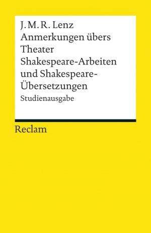 Book cover of Anmerkungen übers Theater. Shakespeare-Arbeiten und Shakespeare-Übersetzungen