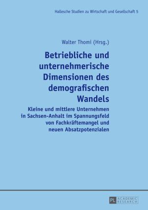 Cover of the book Betriebliche und unternehmerische Dimensionen des demografischen Wandels by 