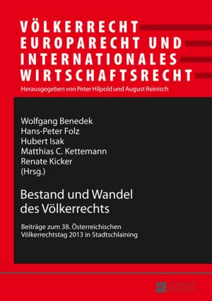 Cover of the book Bestand und Wandel des Voelkerrechts by Regina Stein