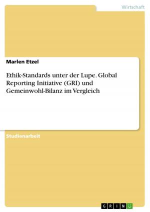 Cover of the book Ethik-Standards unter der Lupe. Global Reporting Initiative (GRI) und Gemeinwohl-Bilanz im Vergleich by Sonja Pawlowski