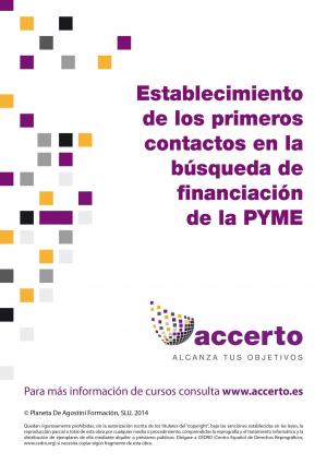 Book cover of Establecimiento de los primeros contactos en la búsqueda de financiación...PYME