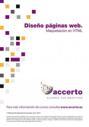 Book cover of Diseño páginas web. Maquetación HTML