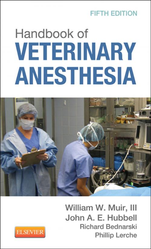 Cover of the book Handbook of Veterinary Anesthesia - E-Book by William W. Muir III, DVM, PhD, John A. E. Hubbell, DVM, MS, DACVA<br>DVM, MS, , Elsevier Health Sciences