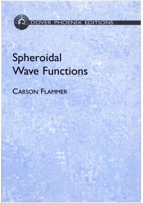 Cover of the book Spheroidal Wave Functions by Carson Flammer, Dover Publications