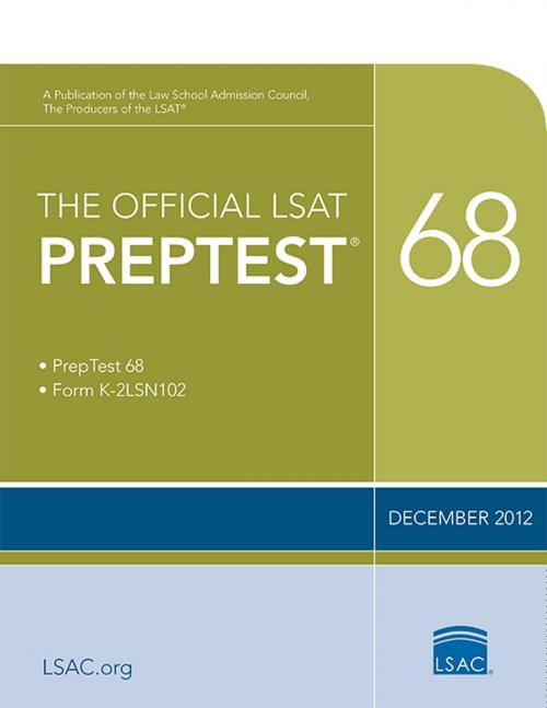 Cover of the book The Official LSAT PrepTest 68 by Law School Admission Council, Law School Admission Council