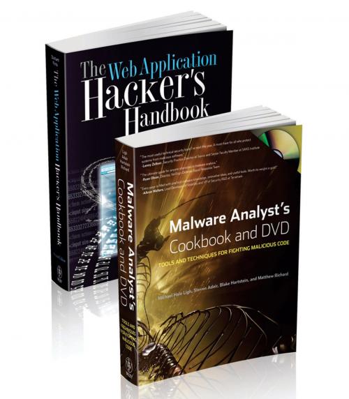 Cover of the book Attack and Defend Computer Security Set by Dafydd Stuttard, Marcus Pinto, Michael Hale Ligh, Steven Adair, Blake Hartstein, Ozh Richard, Wiley