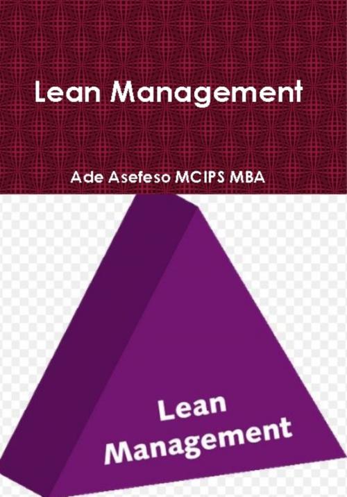 Cover of the book Lean Management by Ade Asefeso MCIPS MBA, AA Global Sourcing Ltd