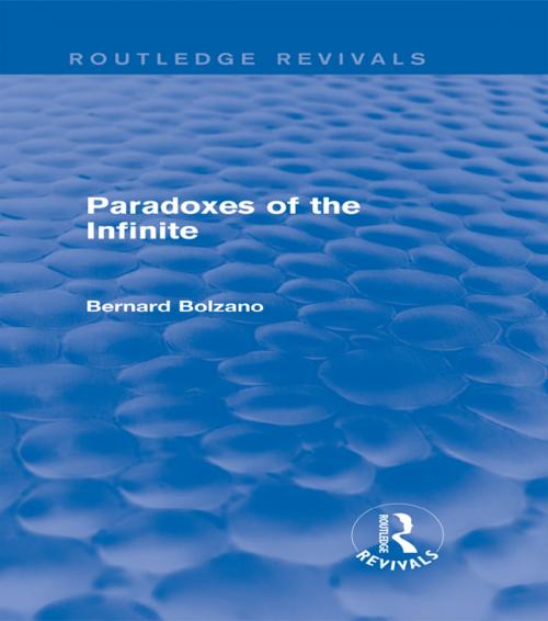 Cover of the book Paradoxes of the Infinite (Routledge Revivals) by Bernard Bolzano, Taylor and Francis