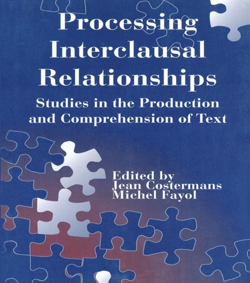 Cover of the book Processing interclausal Relationships by , Taylor and Francis