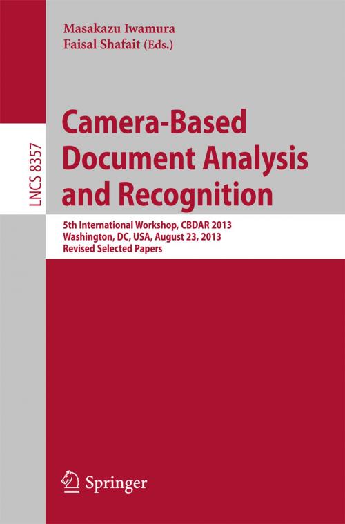 Cover of the book Camera-Based Document Analysis and Recognition by , Springer International Publishing