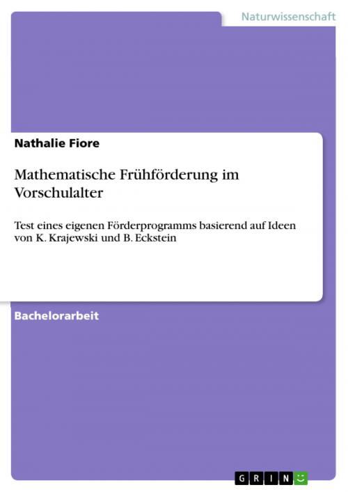 Cover of the book Mathematische Frühförderung im Vorschulalter by Nathalie Fiore, GRIN Verlag