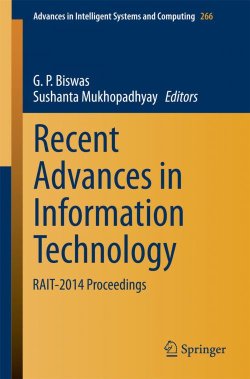 Cover of the book Recent Advances in Information Technology by , Springer India