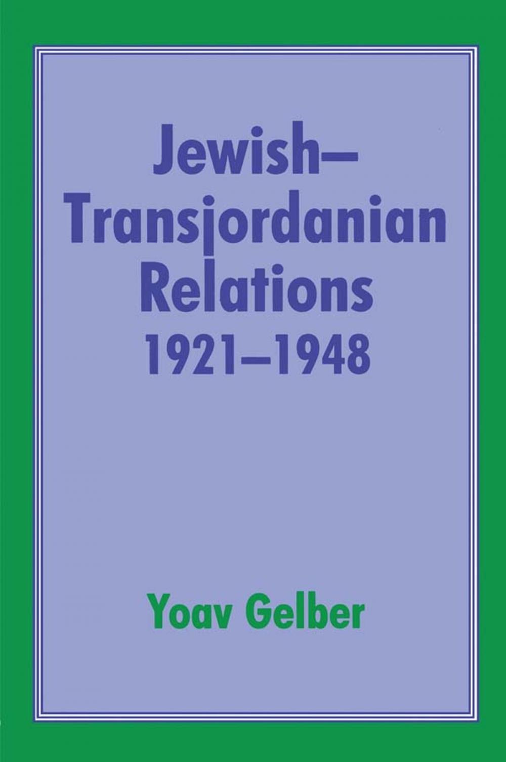 Big bigCover of Jewish-Transjordanian Relations 1921-1948