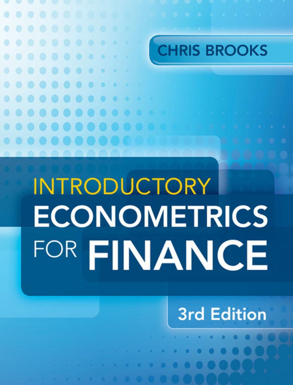 Big bigCover of Introductory Econometrics for Finance