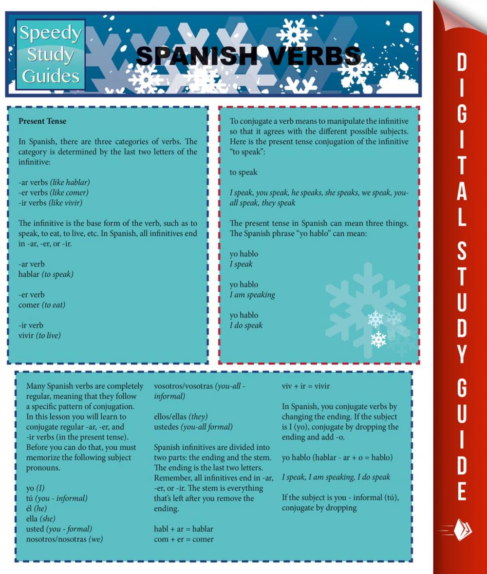 Big bigCover of Spanish Verbs (Speedy Study Guides)