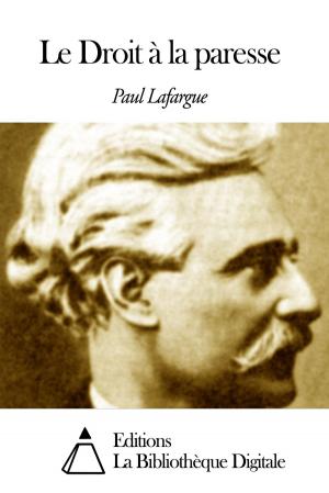 Cover of the book Le Droit à la paresse by Emile Montégut