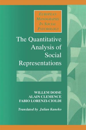 Cover of the book The Quantitative Analysis of Social Representations by Cerimonia Daniela