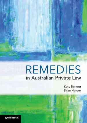 Cover of the book Remedies in Australian Private Law by Jochen von Bernstorff