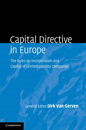 Book cover of Capital Directive in Europe