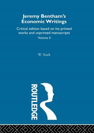 Cover of the book Jeremy Bentham's Economic Writings by Trudy Govier