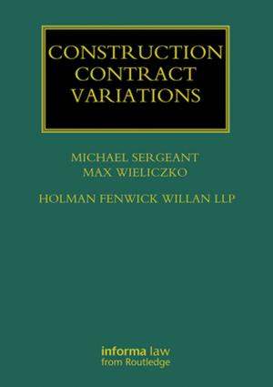 Cover of the book Construction Contract Variations by Jas Gill, Peter Swann