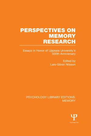 Cover of the book Perspectives on Memory Research (PLE:Memory) by Li Xiaoyun, Qi Gubo, Tang Lixia, Zhao Lixia, Jin Leshan, Guo Zhanfeng, Wu Jin