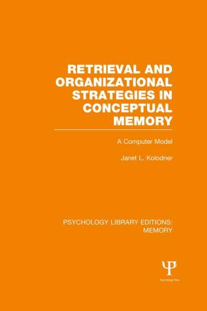 Cover of the book Retrieval and Organizational Strategies in Conceptual Memory (PLE: Memory) by Agnes Bamford, Anna Golawski, Professor Irvine Gersch