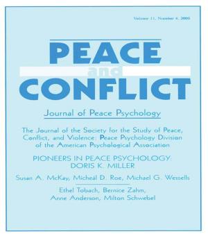 Cover of the book Pioneers in Peace Psychology by 