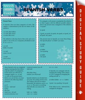 Cover of Spanish Verbs (Speedy Study Guides)