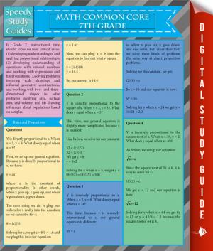 Book cover of Math Common Core 7Th Grade (Speedy Study Guides)