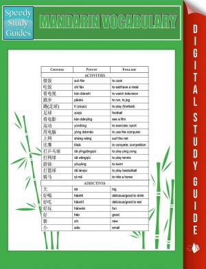 Book cover of Mandarin Vocabulary (Speedy Study Guides)