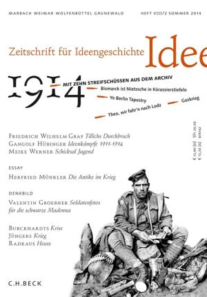 Cover of Zeitschrift für Ideengeschichte Heft VIII/2 Sommer 2014