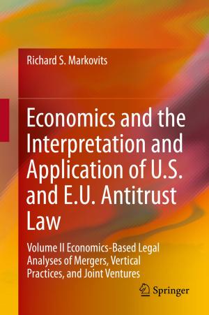Cover of the book Economics and the Interpretation and Application of U.S. and E.U. Antitrust Law by W. Braune, O. Fischer