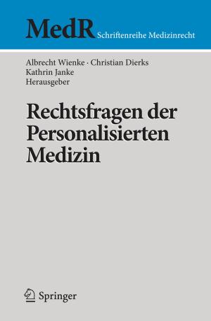Cover of the book Rechtsfragen der Personalisierten Medizin by Rolando Rossi