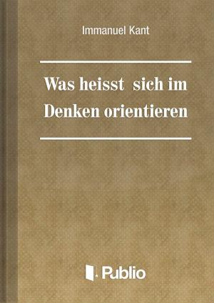 Cover of the book Was heißt: sich im Denken orientieren by Brátán Erzsébet