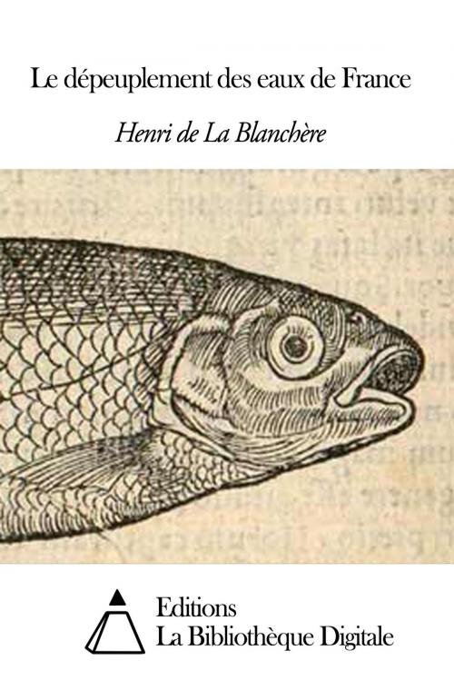 Cover of the book Le dépeuplement des eaux de France by Henri de La Blanchère, Editions la Bibliothèque Digitale