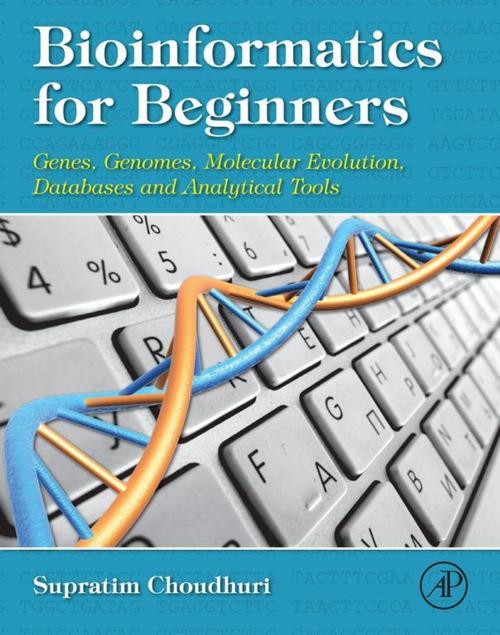 Cover of the book Bioinformatics for Beginners by Supratim Choudhuri, Elsevier Science