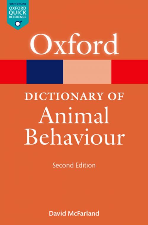 Cover of the book A Dictionary of Animal Behaviour by David McFarland, OUP Oxford