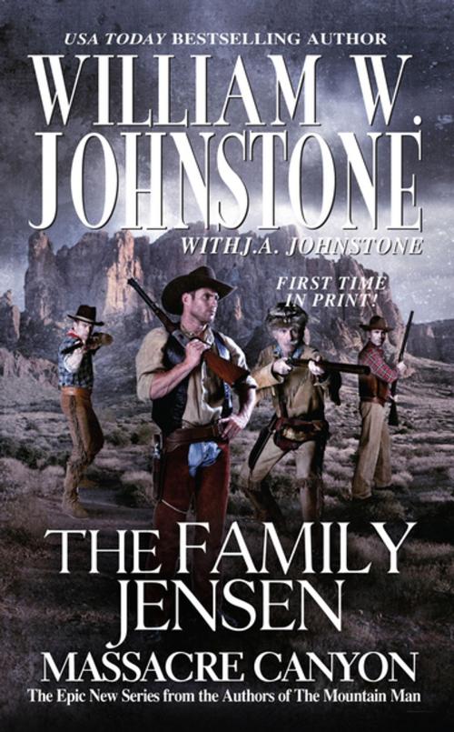 Cover of the book Massacre Canyon by William W. Johnstone, J.A. Johnstone, Pinnacle Books