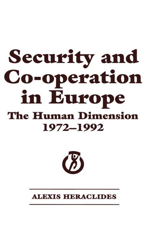 Cover of the book Security and Co-operation in Europe by Alexis Heraclides, Taylor and Francis