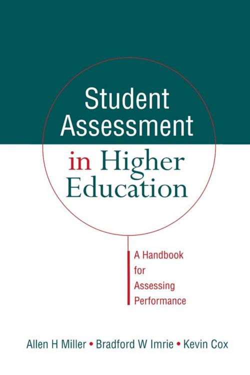 Cover of the book Student Assessment in Higher Education by Cox, Kevin (City University, Hong Kong, China), Imrie, Bradford W. (City University, Hong Kong, China), Miller, Allen (Australian National University, Canberra), Taylor and Francis