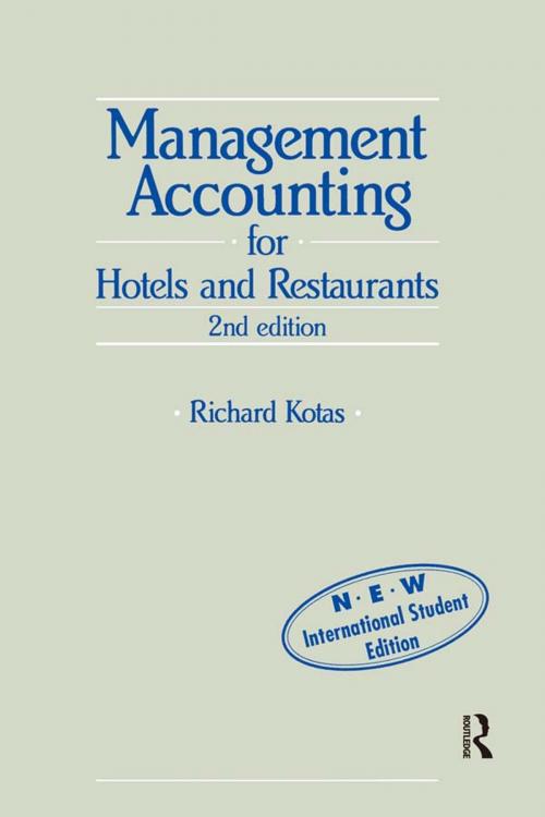 Cover of the book Management Accounting for Hotels and Restaurants by Richard Kotas, Taylor and Francis