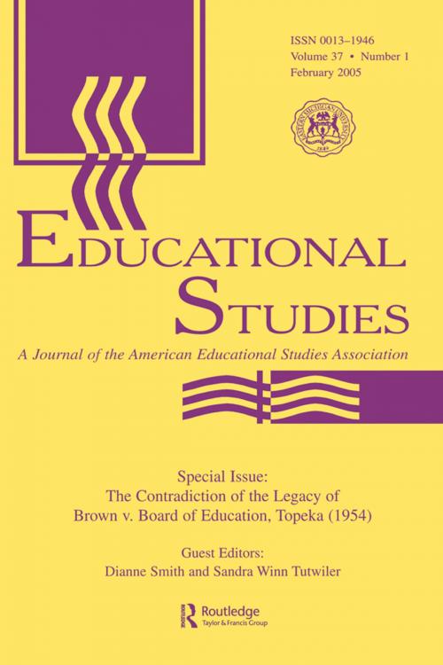 Cover of the book The Contradictions of the Legacy of Brown V. Board of Education, Topeka (1954) by , Taylor and Francis