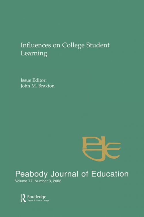Cover of the book Influences on College Student Learning by , Taylor and Francis