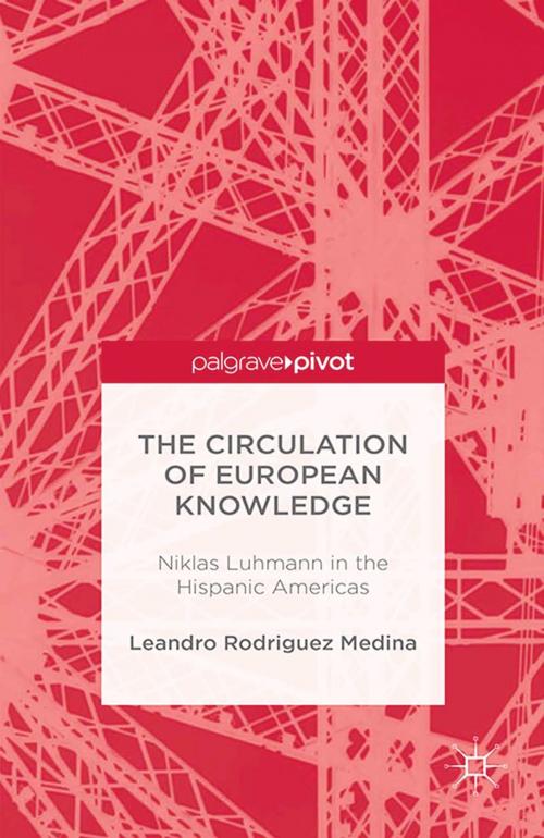 Cover of the book The Circulation of European Knowledge: Niklas Luhmann in the Hispanic Americas by Leandro Rodriguez Medina, Palgrave Macmillan US