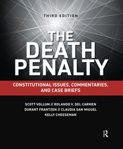 Cover of the book The Death Penalty by Scott Vollum, Rolando V. del Carmen, Durant Frantzen, Claudia San Miguel, Kelly Cheeseman, Taylor and Francis