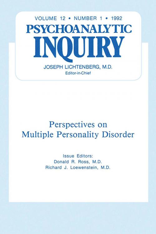 Cover of the book Multiple Personality Disorder by , Taylor and Francis