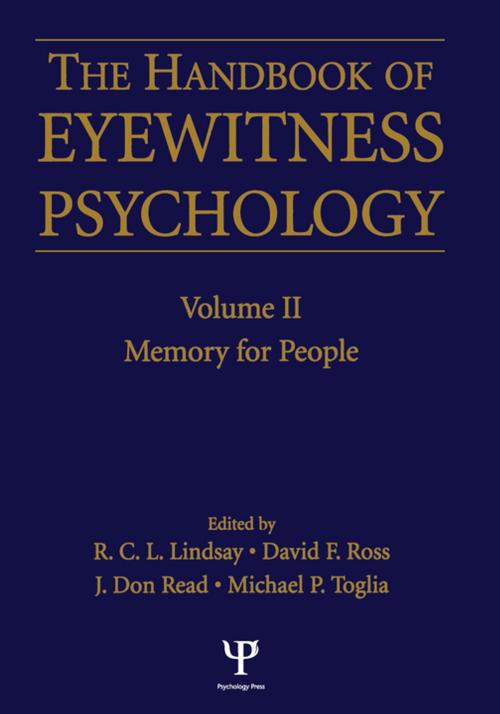Cover of the book Handbook Of Eyewitness Psychology 2 Volume Set by , Taylor and Francis