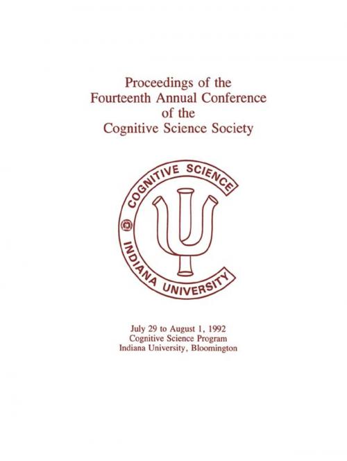Cover of the book Proceedings of the Fourteenth Annual Conference of the Cognitive Science Society by Cognitive Science Society (US) Conference, Taylor and Francis