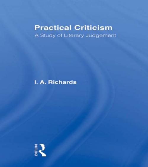 Cover of the book Practical Criticism V 4 by I. A Richards, Taylor and Francis